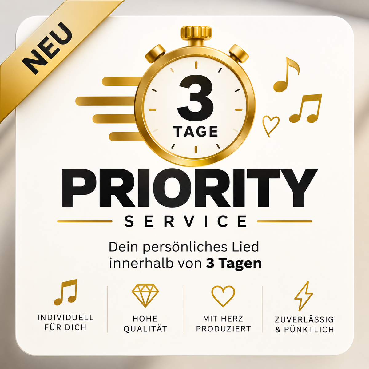 Priority-Service – Dein Song innerhalb 3 Tagen