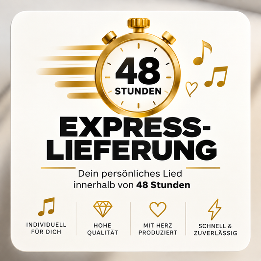 Express-Lieferung – Dein Song innerhalb 48 Stunden