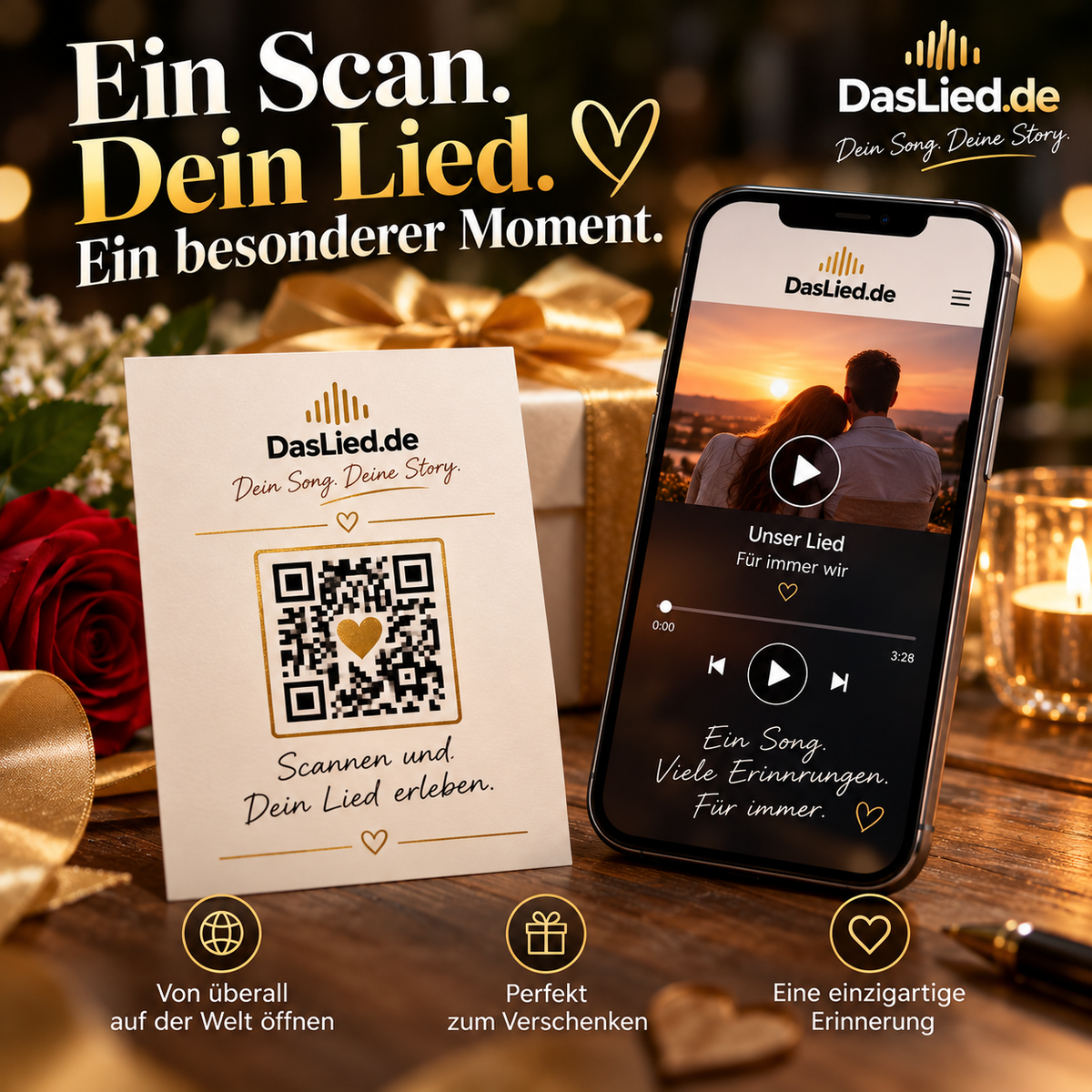 Persönliche Geschenkseite mit QR-Code – Zusatzoption