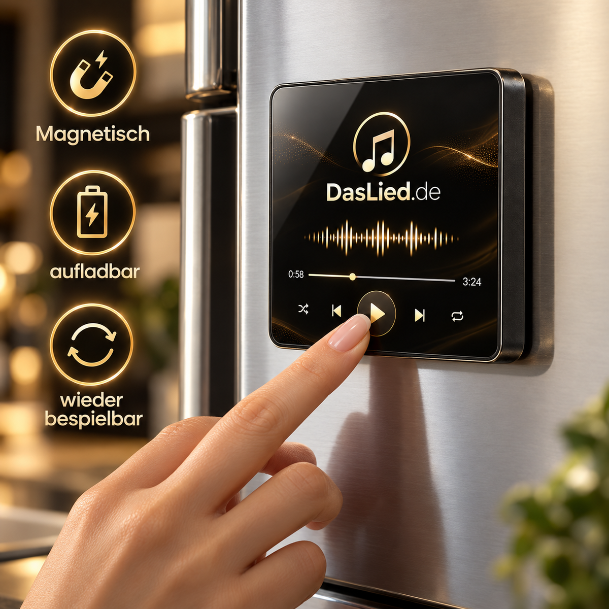 Personalisierter Musik-Kühlschrankmagnet MP3